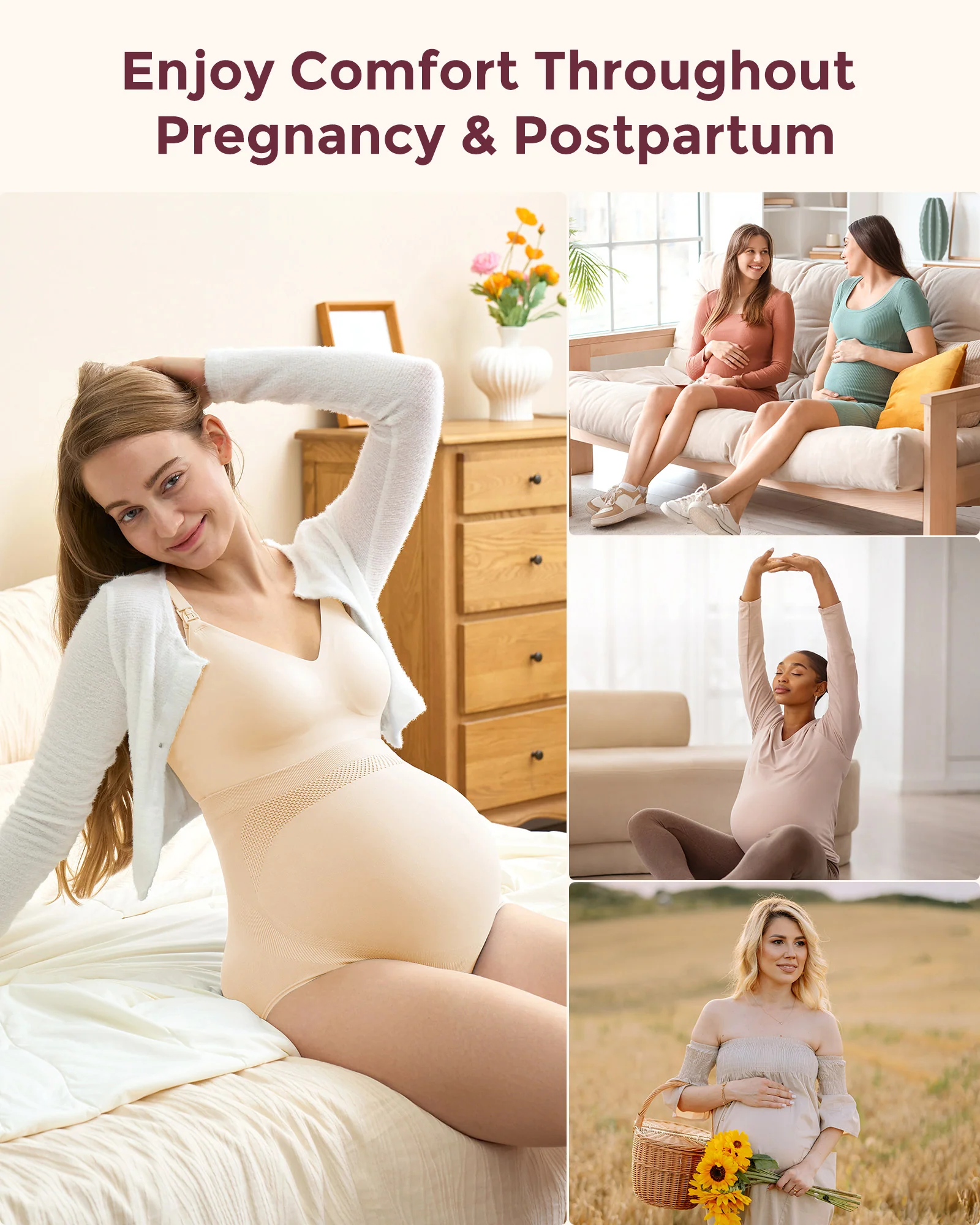 Hohe Taillenschwangerschaft nahtloser weicher Bauchstützhaufen - 3 Pack - Image 11