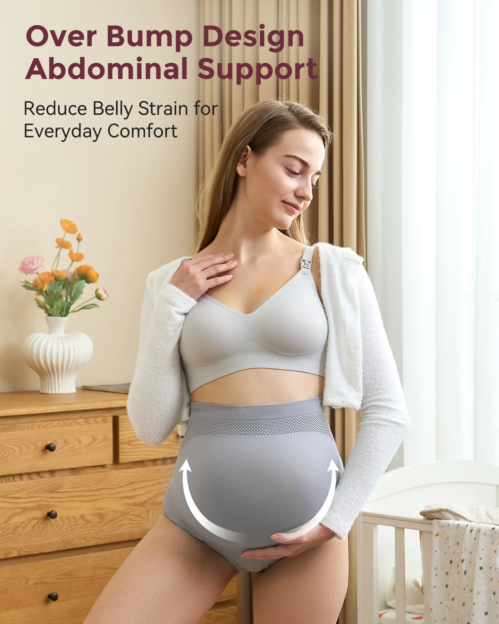 Hohe Taillenschwangerschaft nahtloser weicher Bauchstützhaufen - 3 Pack - Image 15