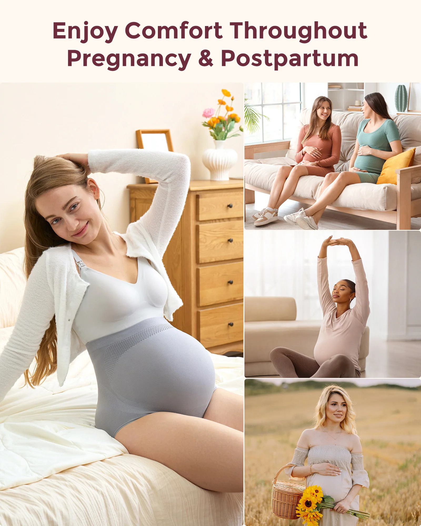 Hohe Taillenschwangerschaft nahtloser weicher Bauchstützhaufen - 3 Pack - Image 18