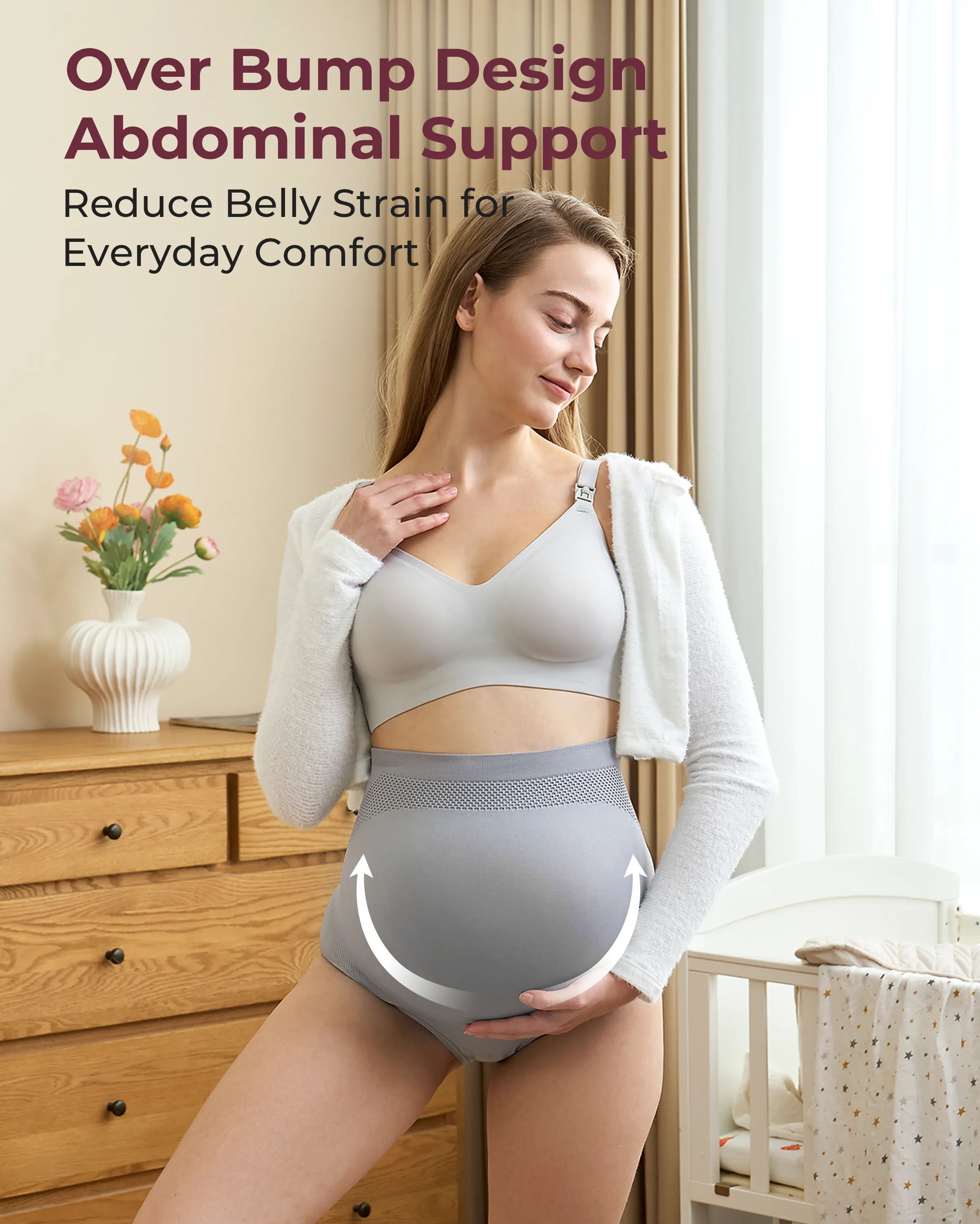 Hohe Taillenschwangerschaft nahtloser weicher Bauchstützhaufen - 3 Pack - Image 30