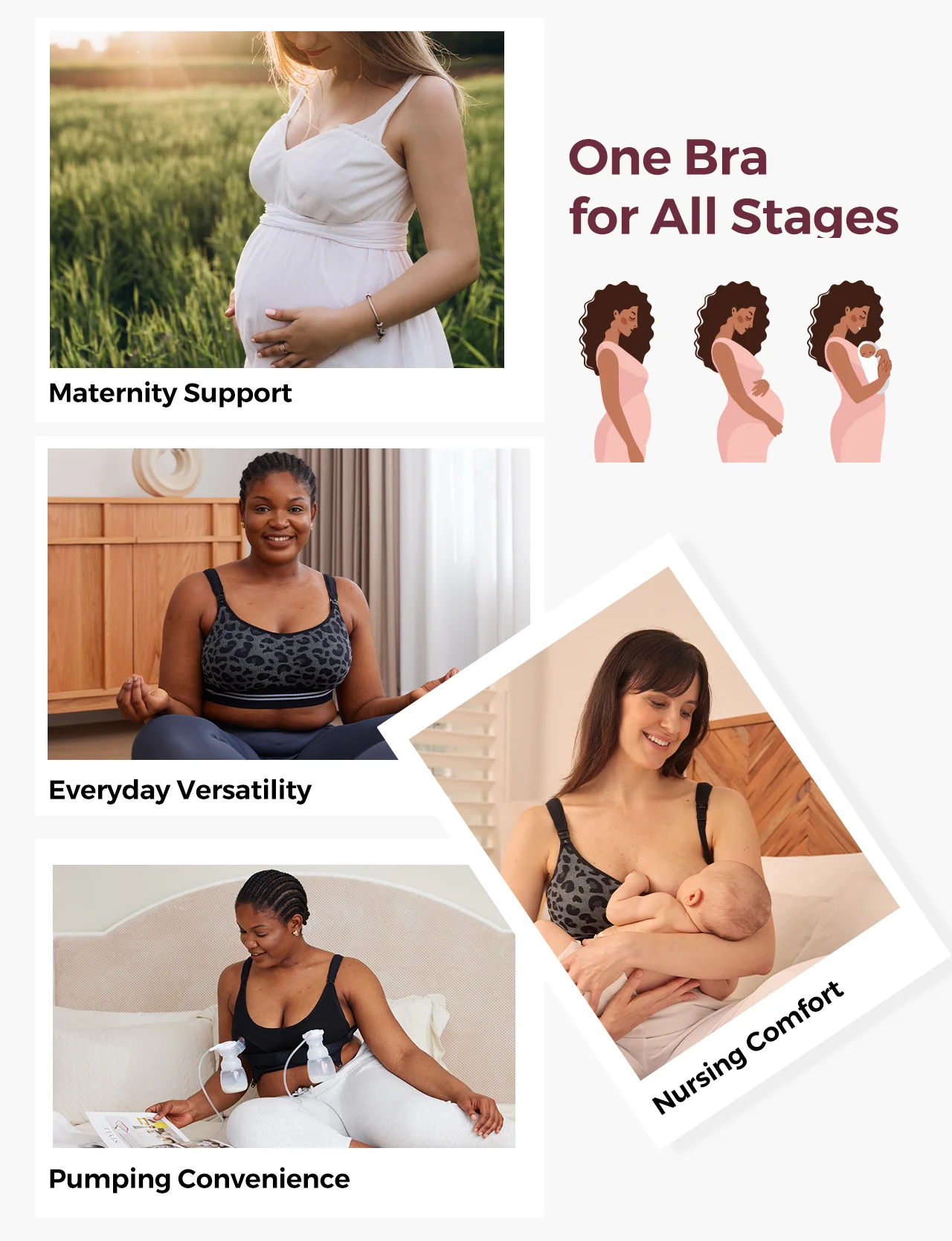 DEX 4-in-1 Freihändiger Abpump-BH – Nahtlos & Stretch - Image 6