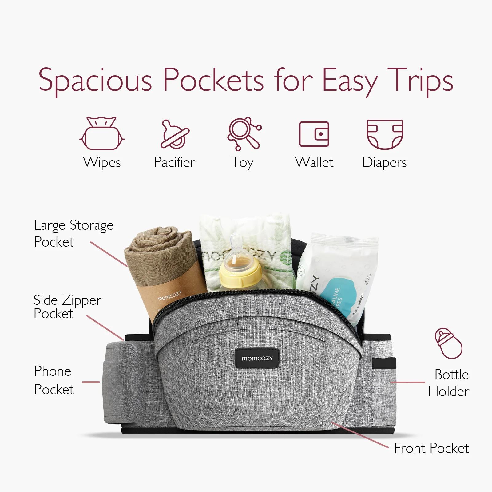 Momcozy Wander360 Hüftsitztrage - Image 14