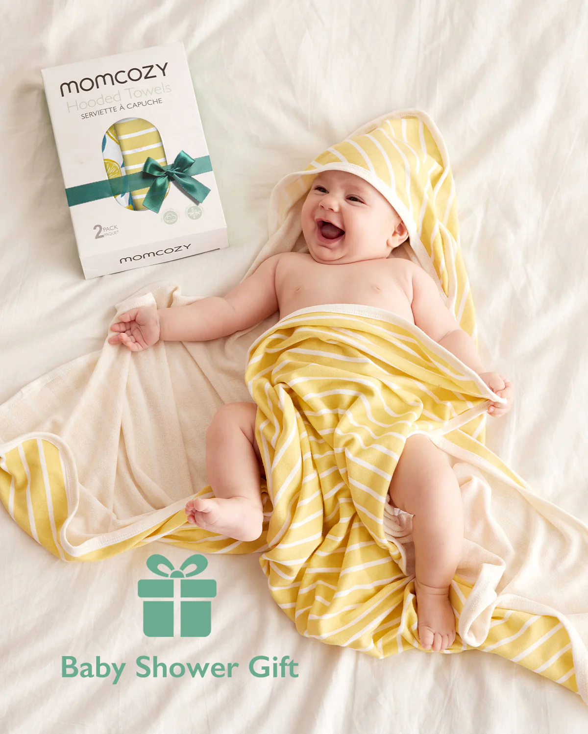 MOMCOZY BABY HOODED TELETEL FÜR NEUBORN DUUBE - 2 Zählung (Packung von 1) - Image 7