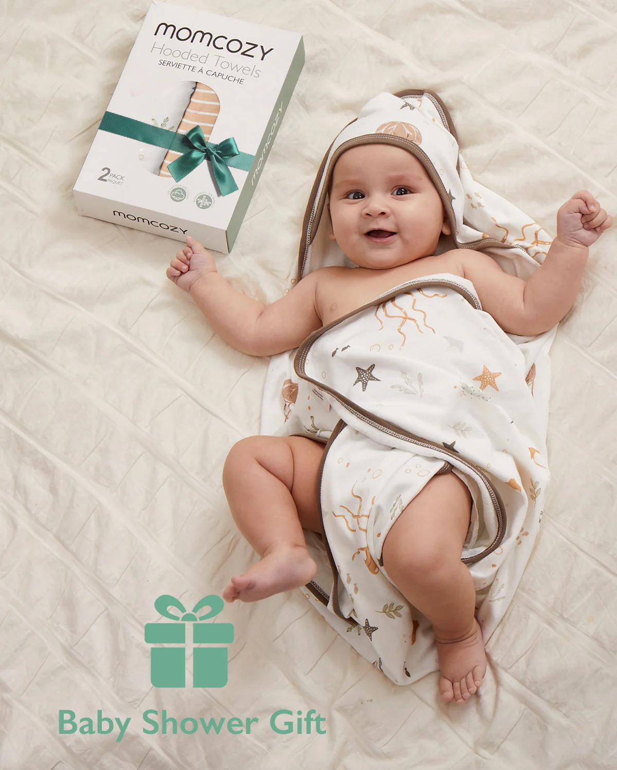 MOMCOZY BABY HOODED TELETEL FÜR NEUBORN DUUBE - 2 Zählung (Packung von 1) - Image 18