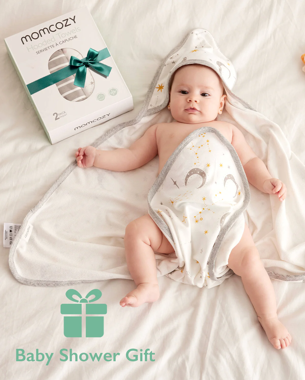 MOMCOZY BABY HOODED TELETEL FÜR NEUBORN DUUBE - 2 Zählung (Packung von 1) - Image 21