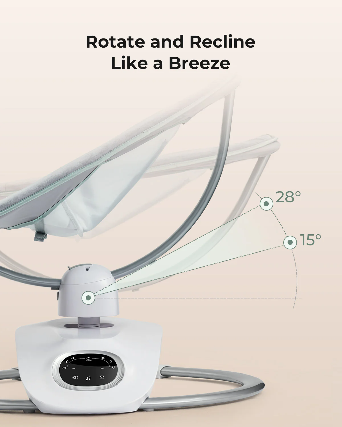 Momcozy CocoSway 3D-Motion Elektrische Babyschaukel - Image 5