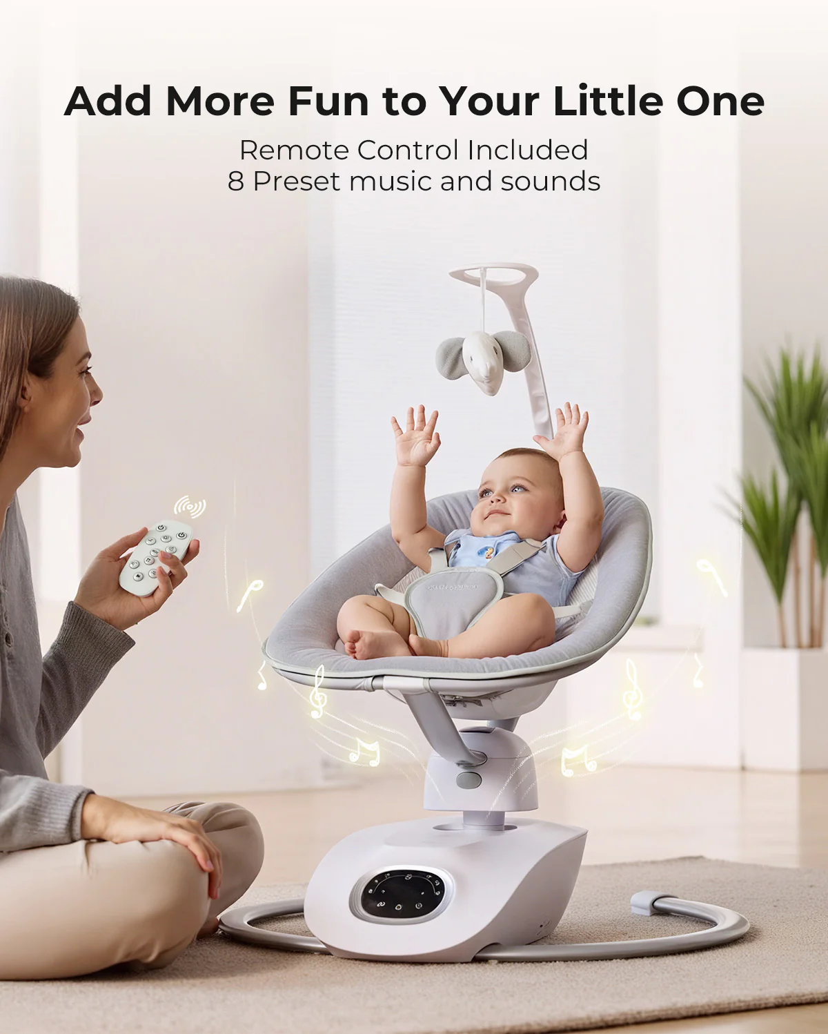 Momcozy CocoSway 3D-Motion Elektrische Babyschaukel - Image 6