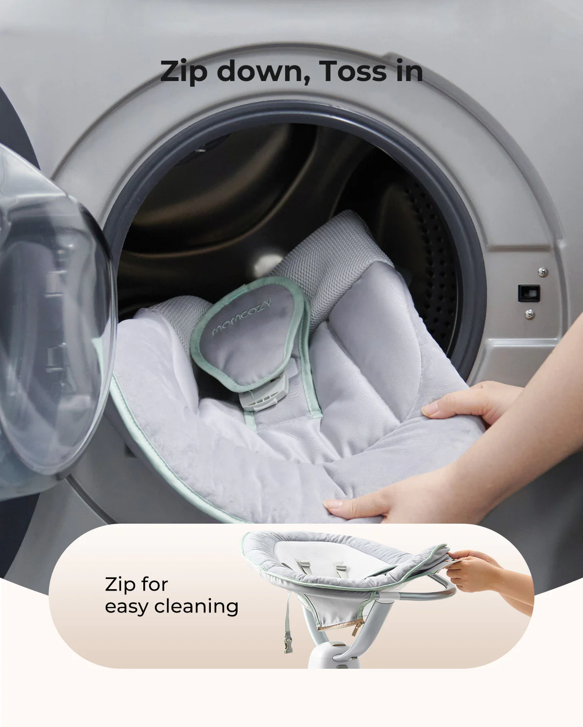 Momcozy CocoSway 3D-Motion Elektrische Babyschaukel - Image 7