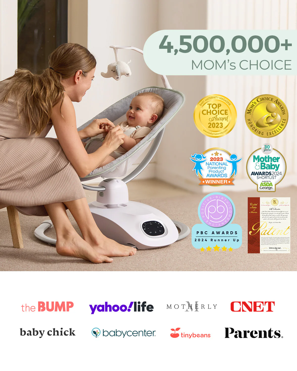 Momcozy CocoSway 3D-Motion Elektrische Babyschaukel - Image 9