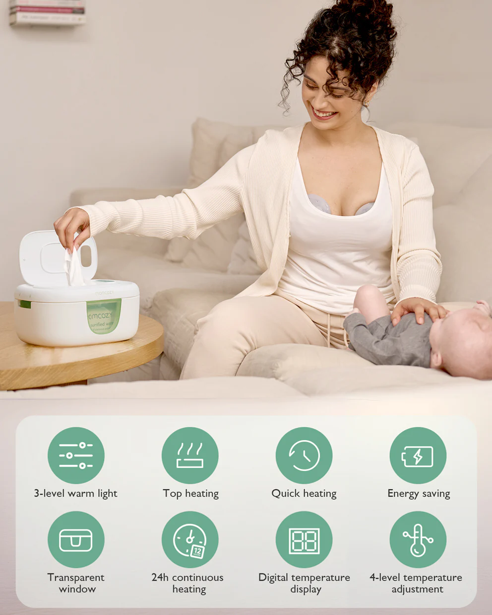 Momcozy Baby-Feuchttücherwärmer mit großer Kapazität - Image 9