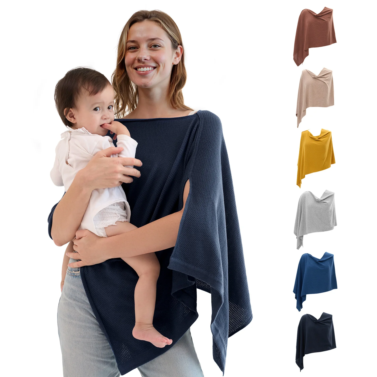 Momcozy Stilldecke – Weicher, atmungsaktiver und vielseitig verwendbarer Poncho - Image 24