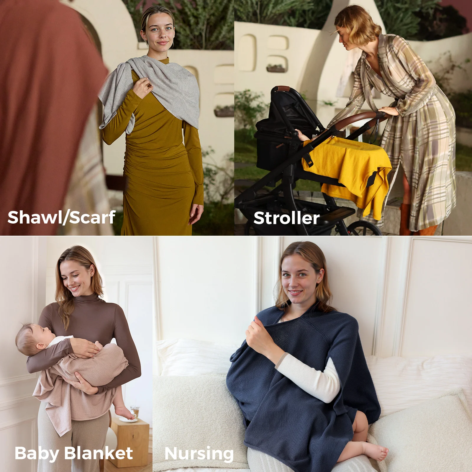 Momcozy Stilldecke – Weicher, atmungsaktiver und vielseitig verwendbarer Poncho - Image 32