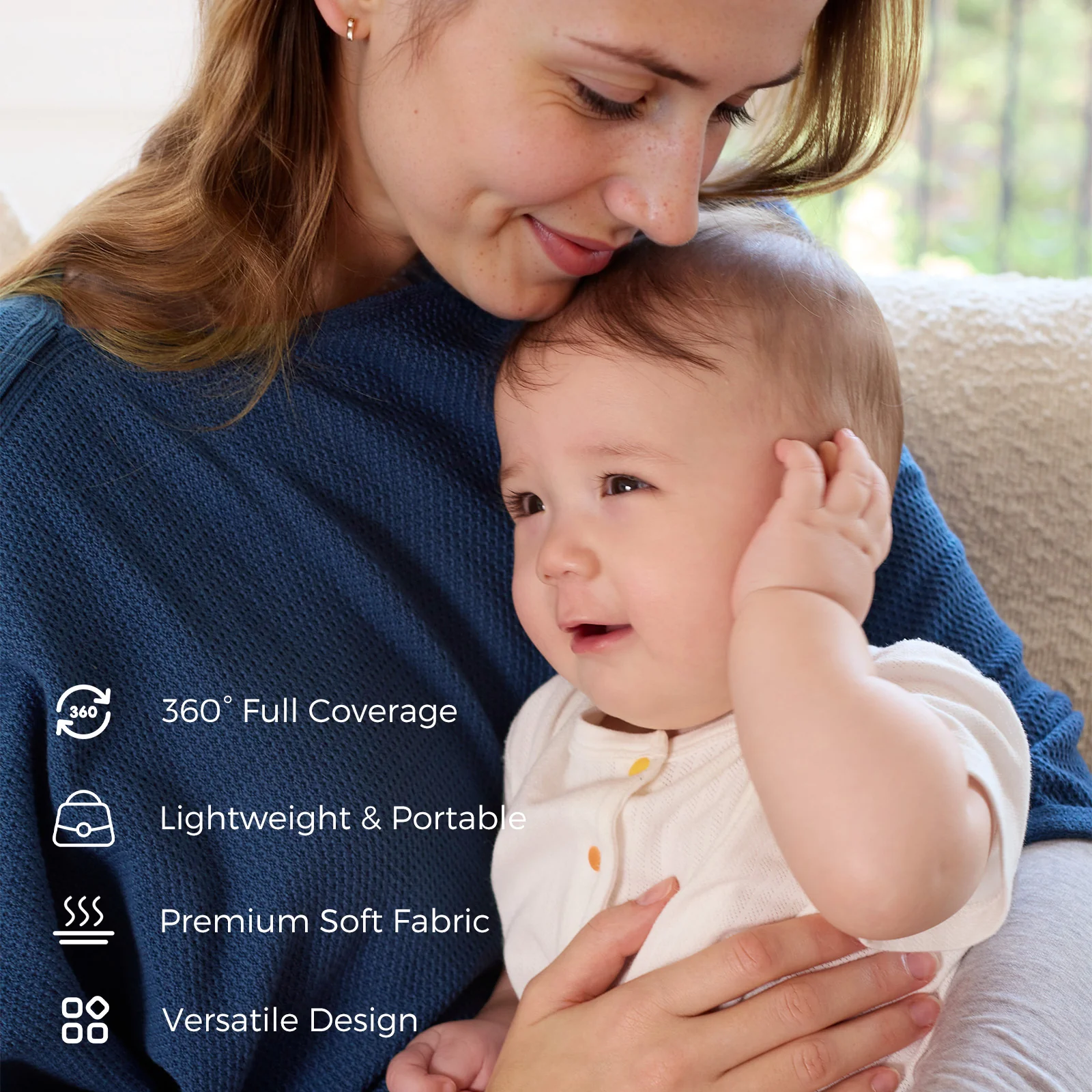 Momcozy Stilldecke – Weicher, atmungsaktiver und vielseitig verwendbarer Poncho - Image 33