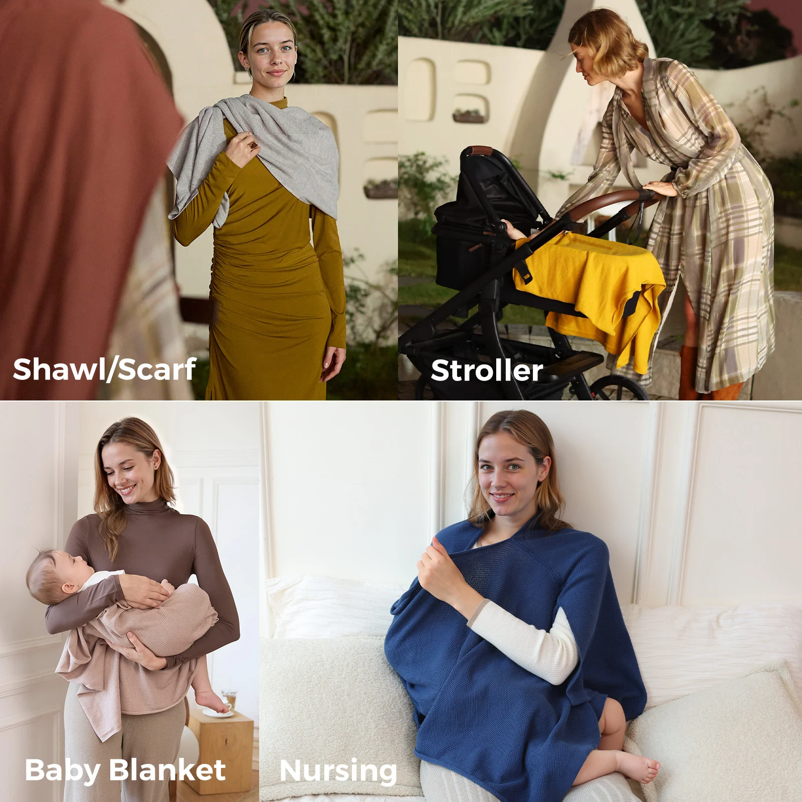 Momcozy Stilldecke – Weicher, atmungsaktiver und vielseitig verwendbarer Poncho - Image 38