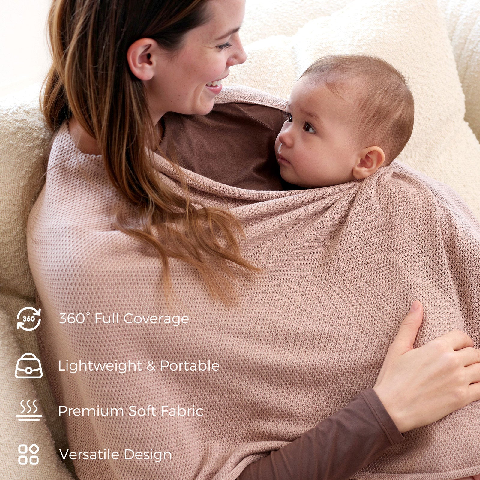 Momcozy Stilldecke – Weicher, atmungsaktiver und vielseitig verwendbarer Poncho - Image 39