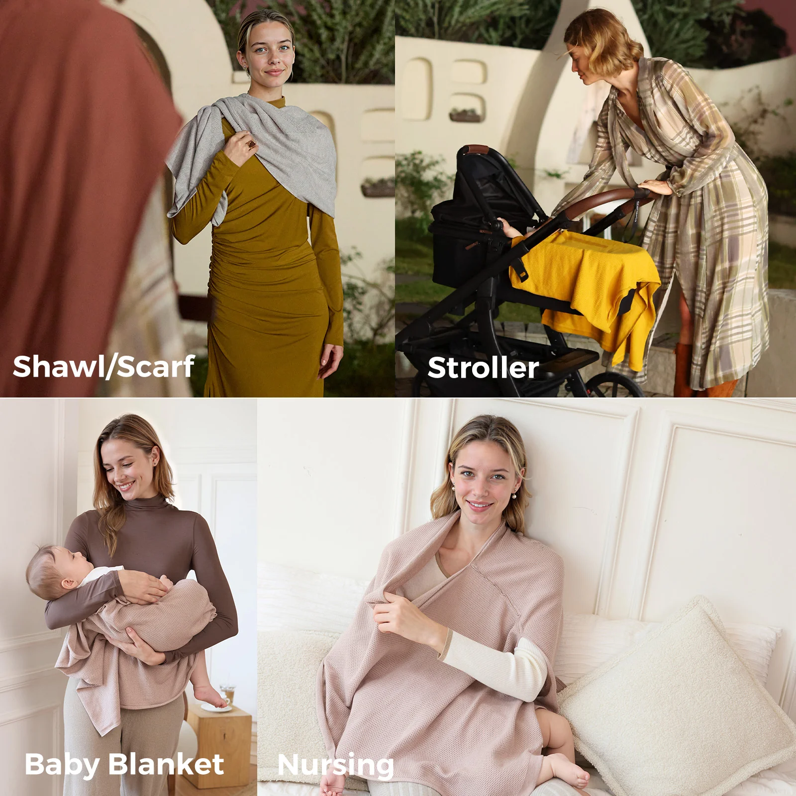Momcozy Stilldecke – Weicher, atmungsaktiver und vielseitig verwendbarer Poncho - Image 42