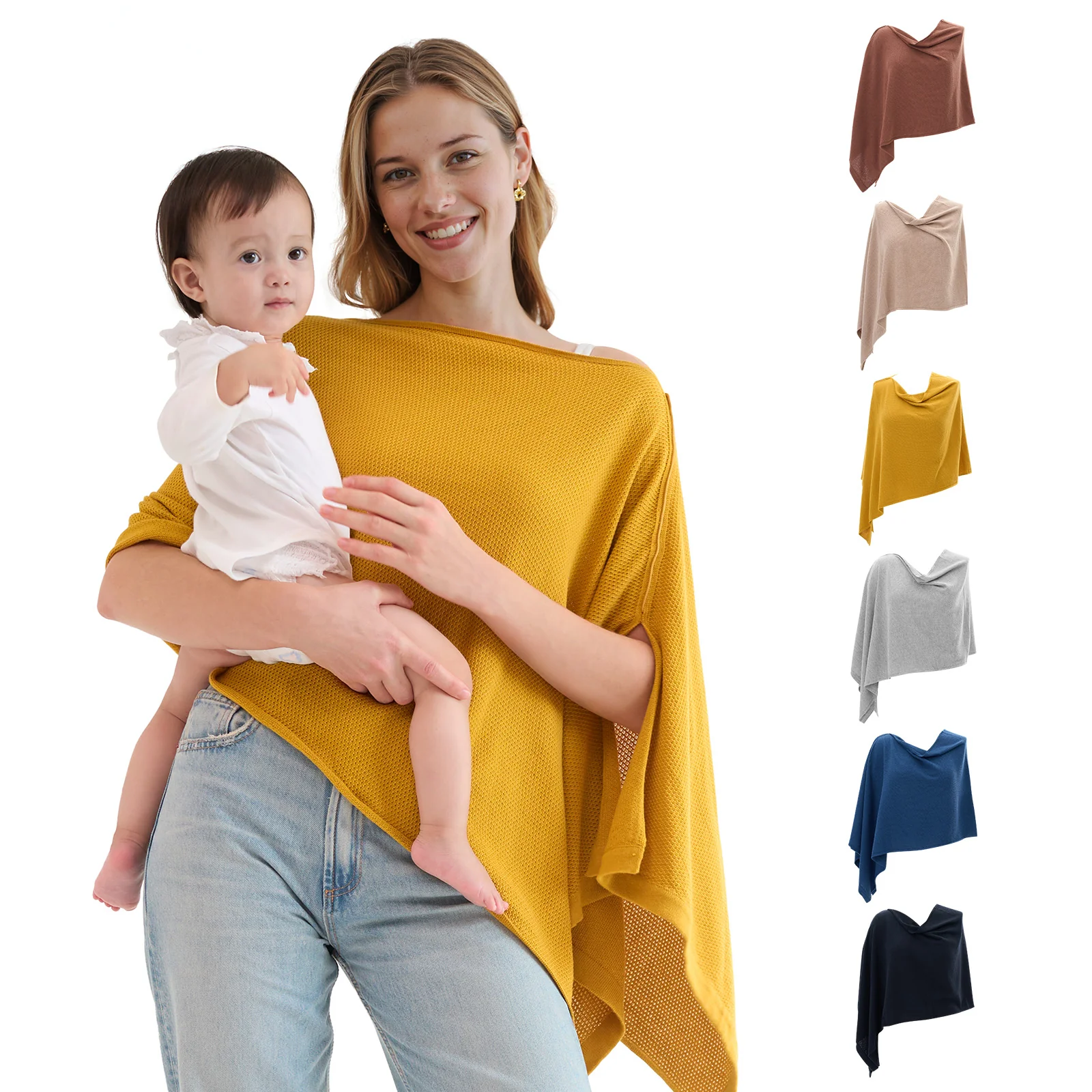Momcozy Stilldecke – Weicher, atmungsaktiver und vielseitig verwendbarer Poncho - Image 11