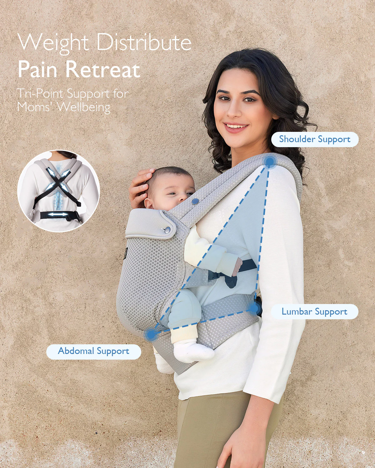 Momcozy PureHug Air Mesh Babytrage - Image 14