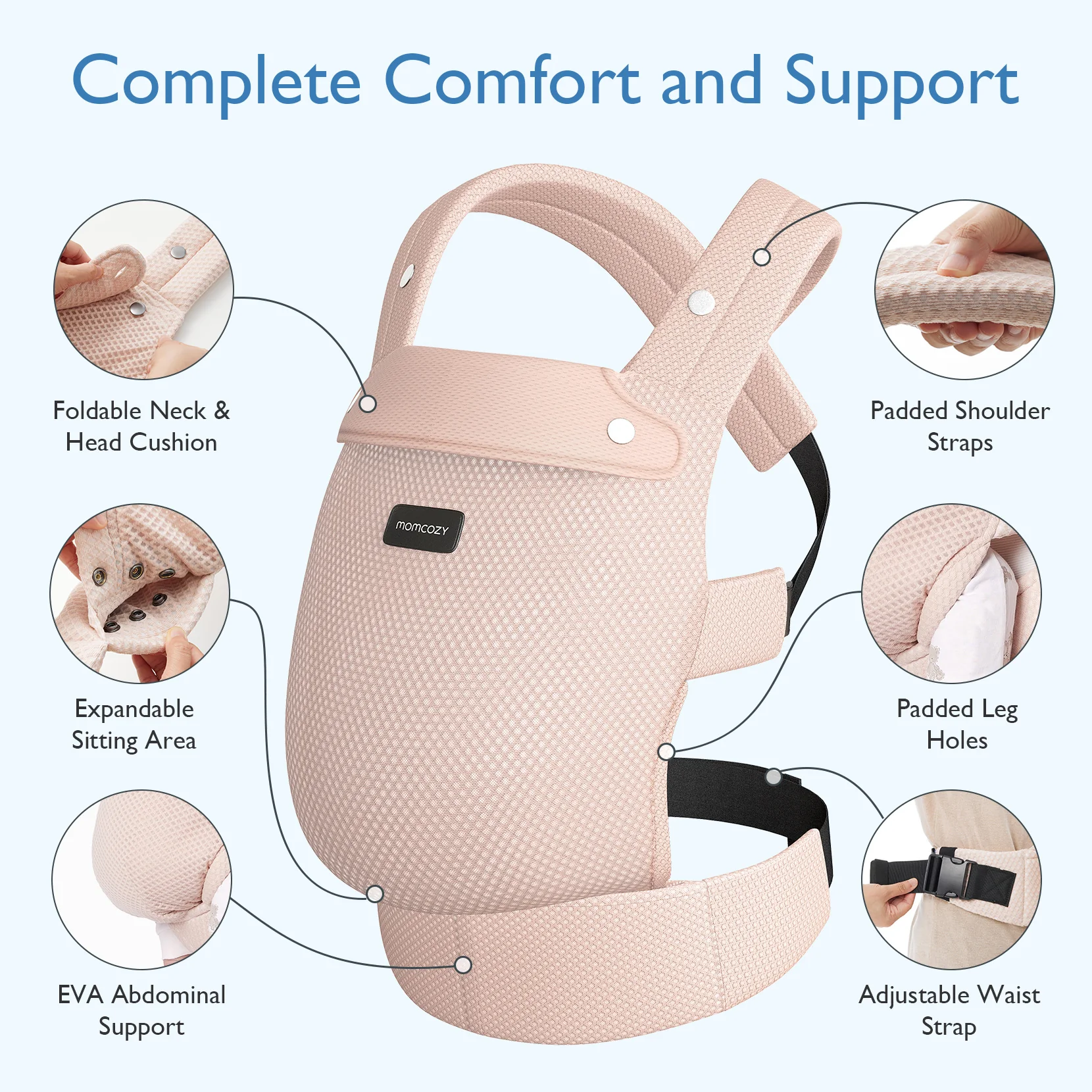 Momcozy PureHug Babytrage - Ergonomisch, gemütlich und leicht - Image 43