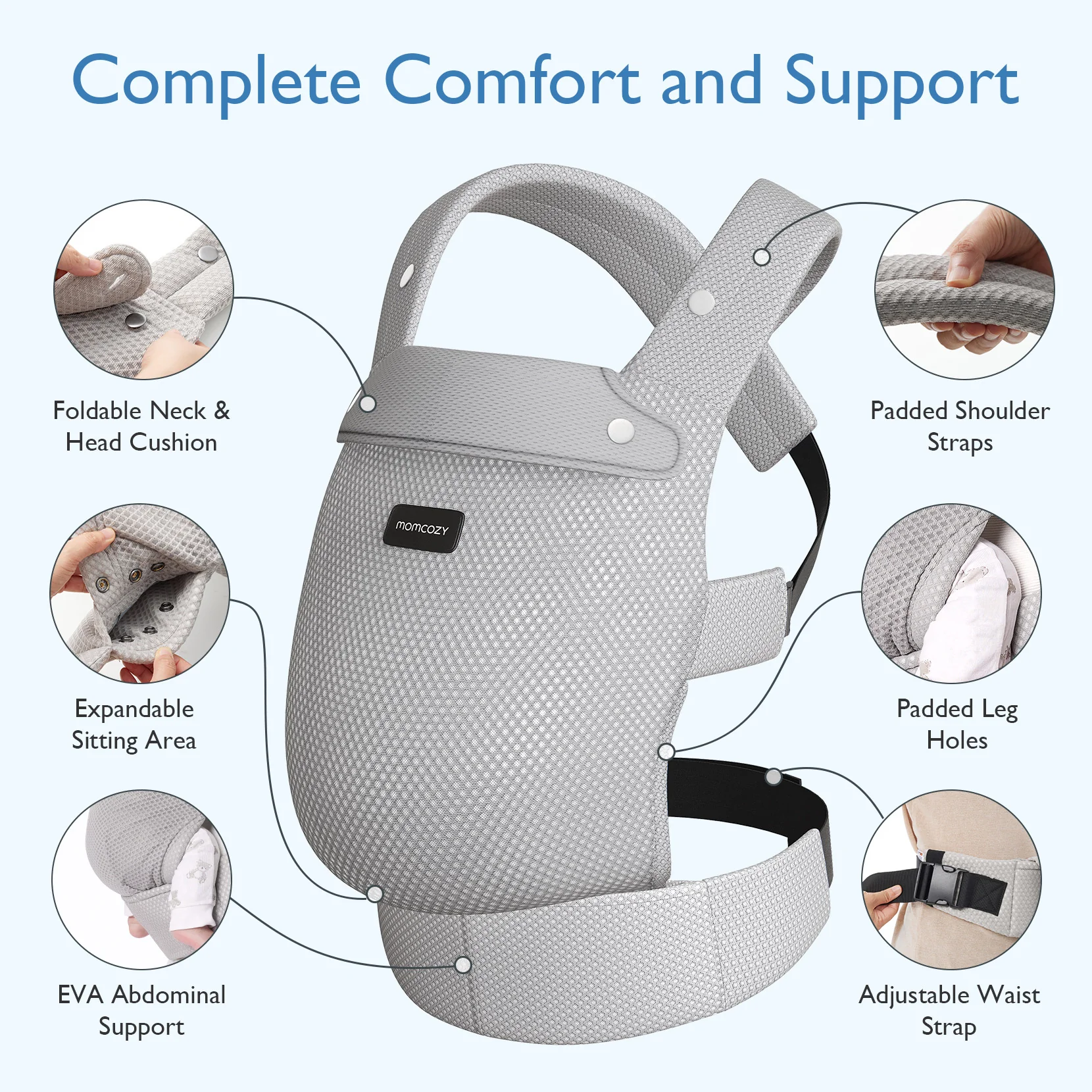 Momcozy PureHug Babytrage - Ergonomisch, gemütlich und leicht - Image 48