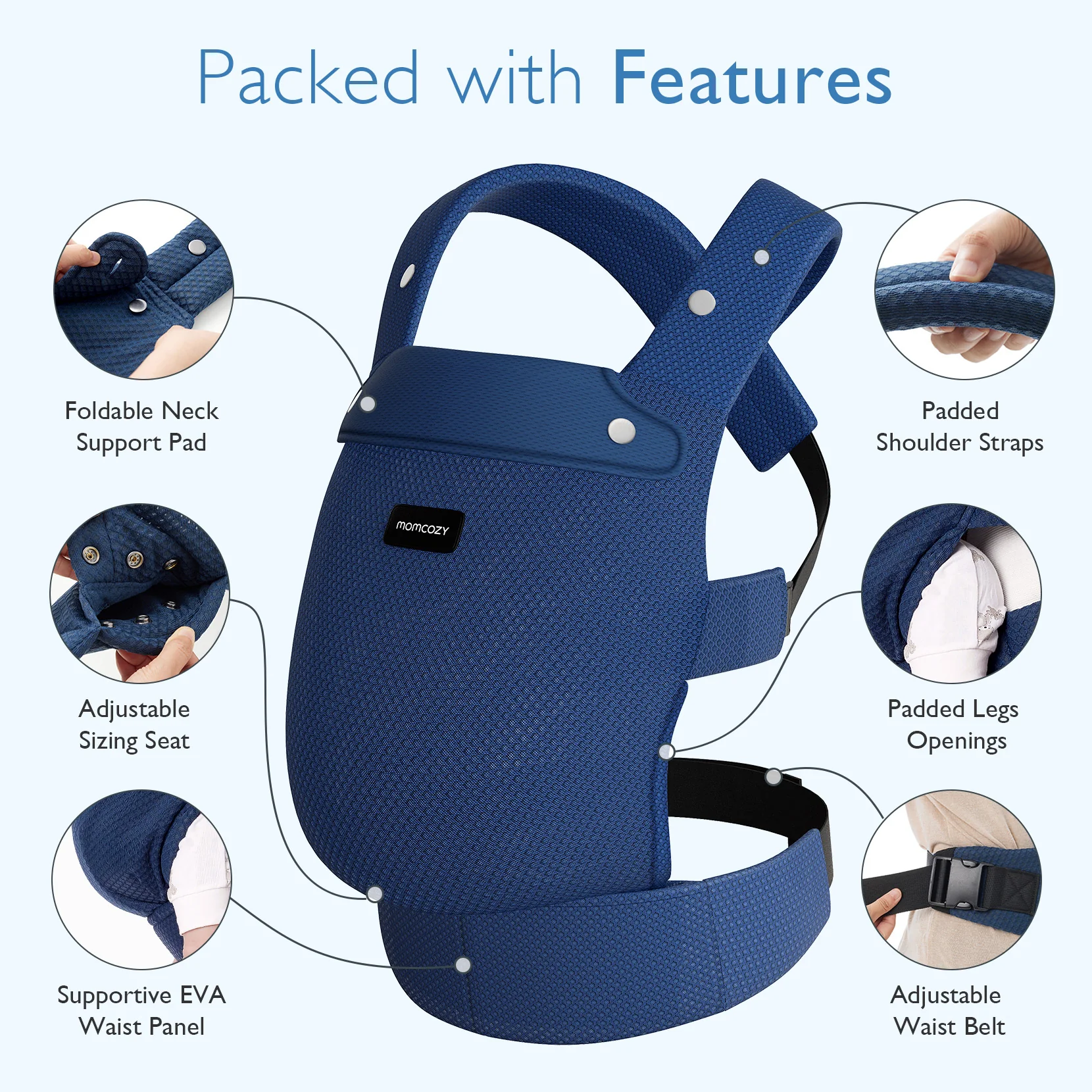 Momcozy PureHug Babytrage - Ergonomisch, gemütlich und leicht - Image 57
