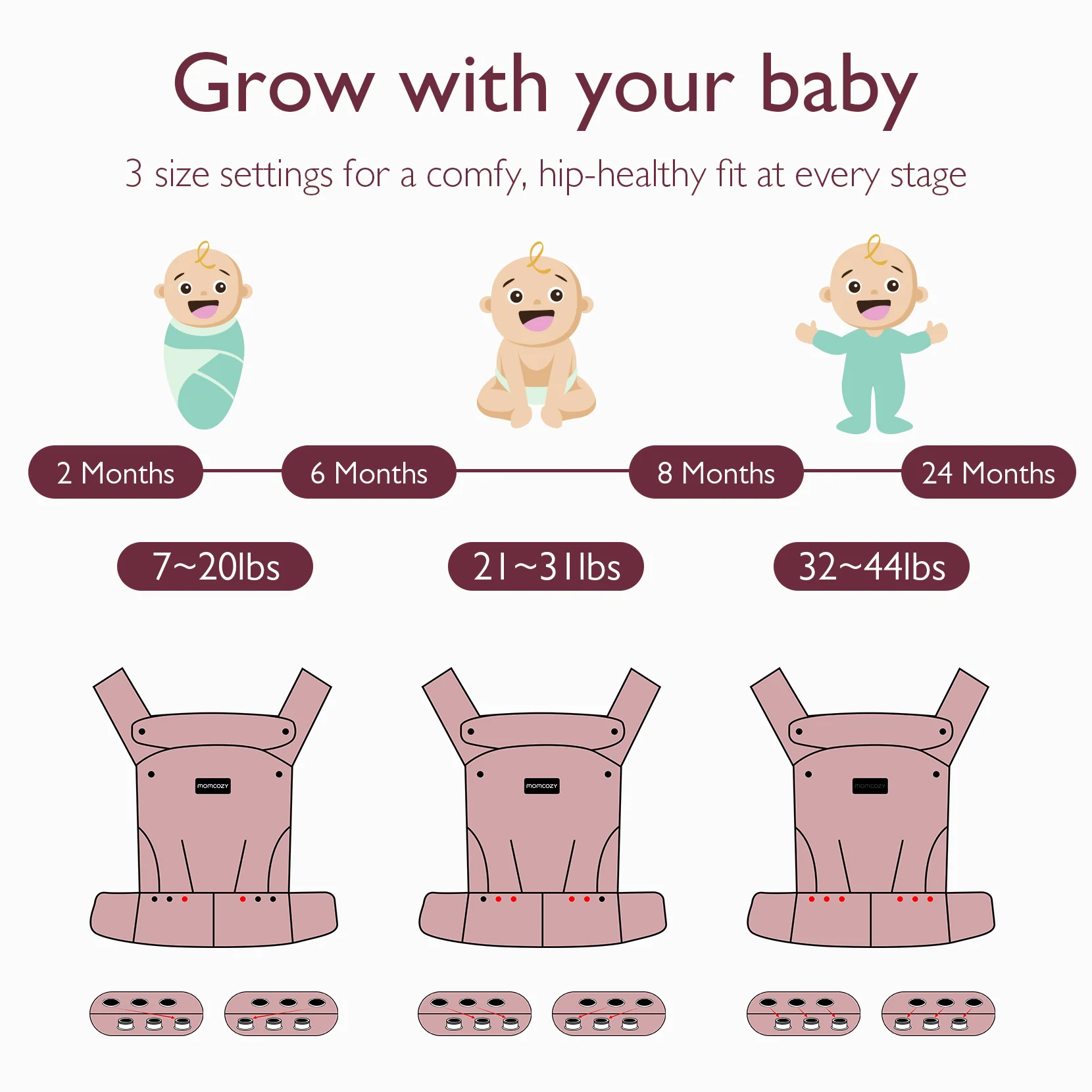 Momcozy PureHug Babytrage – Farbe Sternennacht  - Image 5