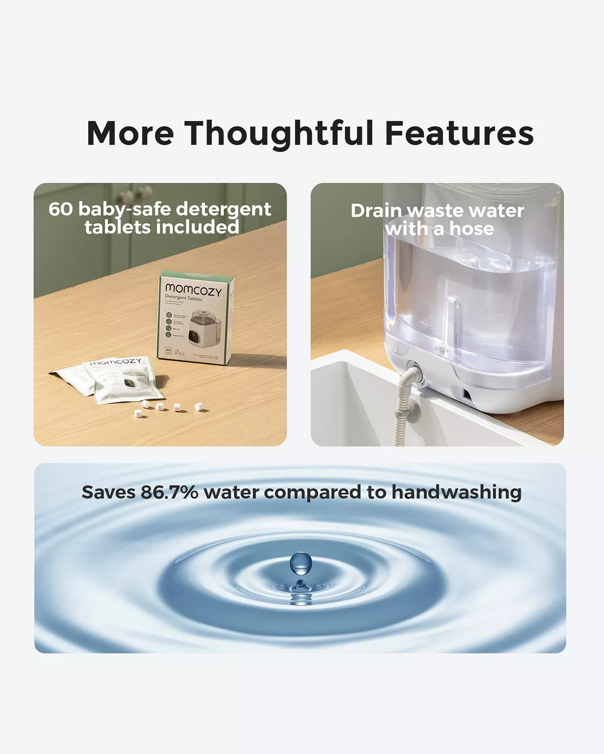 Momcozy KleanPal Pro Babyflaschenspülmaschine und Sterilisator - Image 8